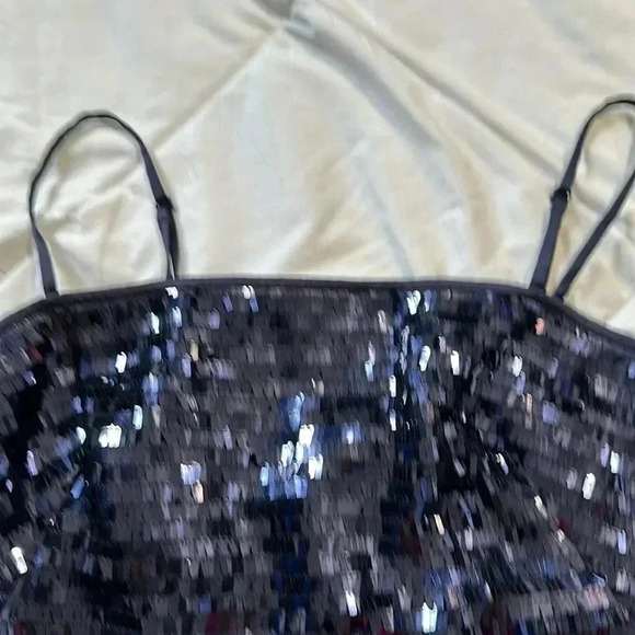 Eliza J Sequin Cocktail Party Sheath Dress Navy Blue size 10 - Picture 5 of 7